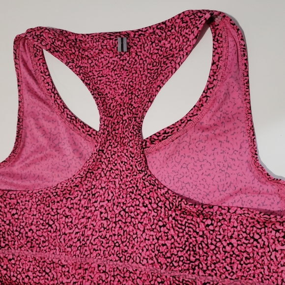 Nike Drifit Pink Cheetah Print Racer Back Tank Large - Picture 7 of 12